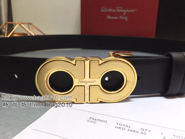 菲拉格慕男士皮帶 Ferragamo雙面牛皮腰帶  jjp2163